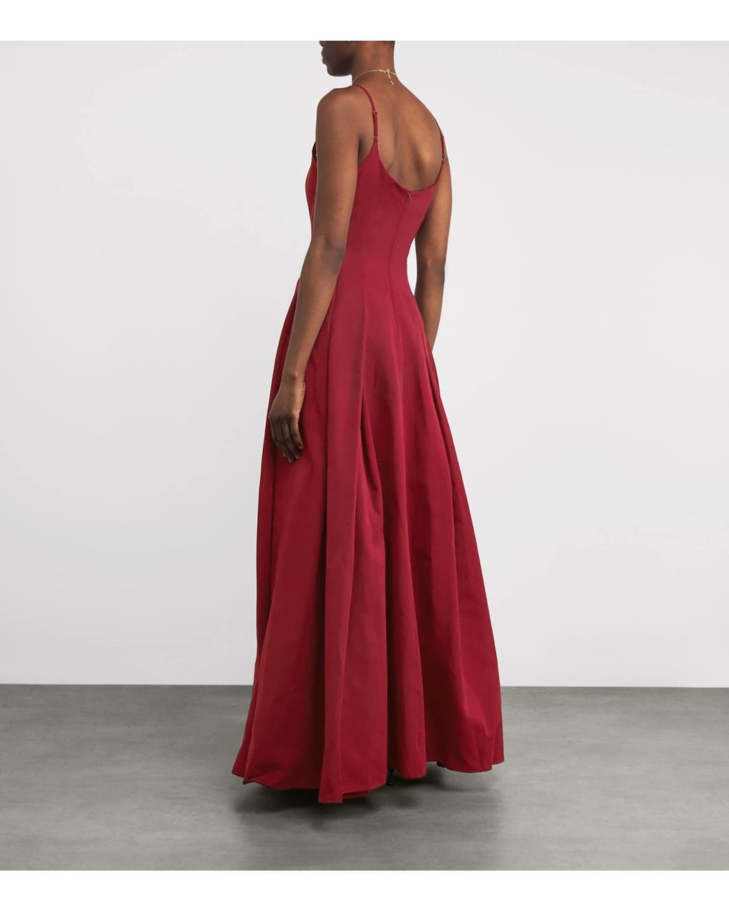 Staud Red Cotton-Blend Joy Maxi Dress