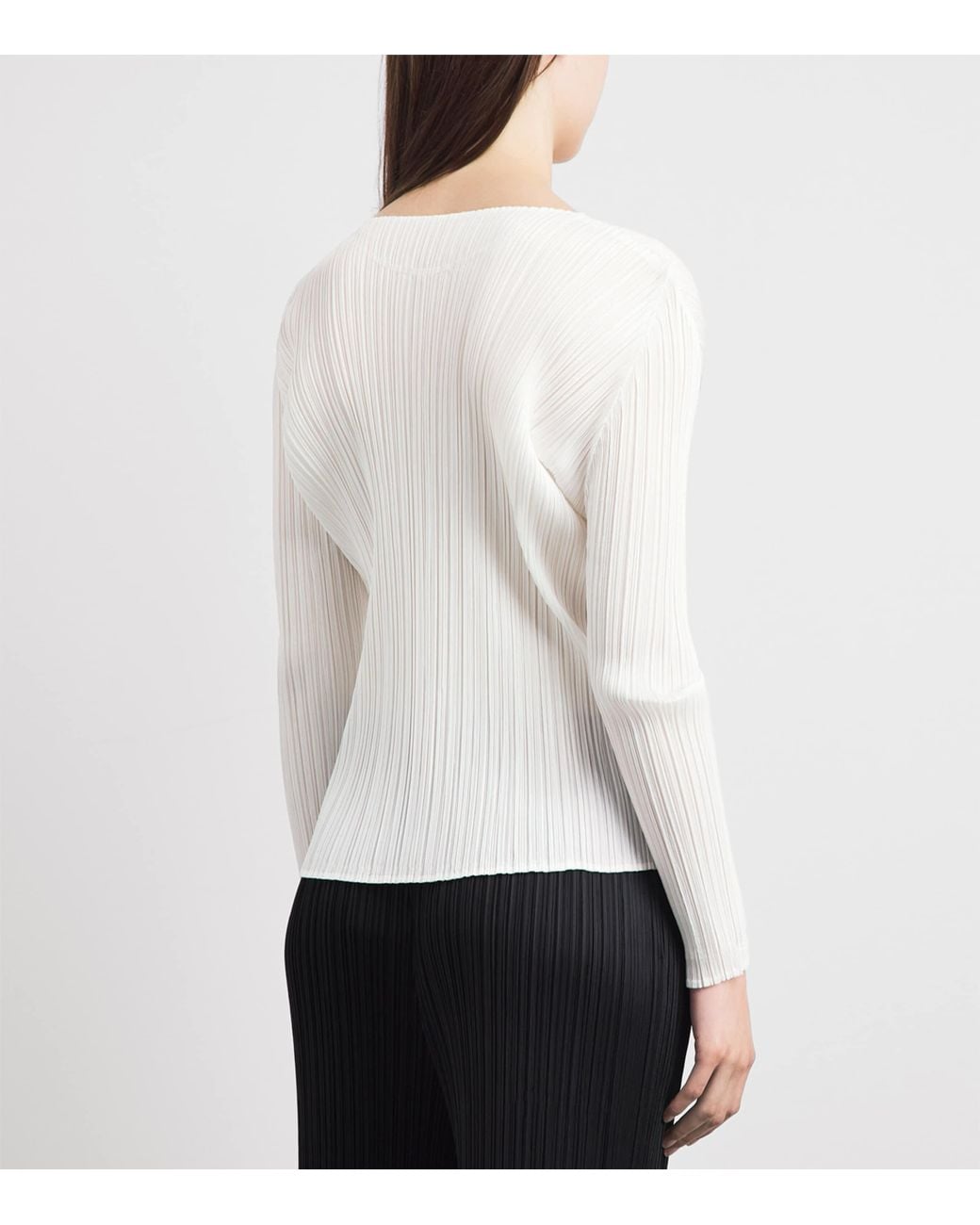Pleats Please Issey Miyake White Monthly Colors Long-Sleeve T-Shirt