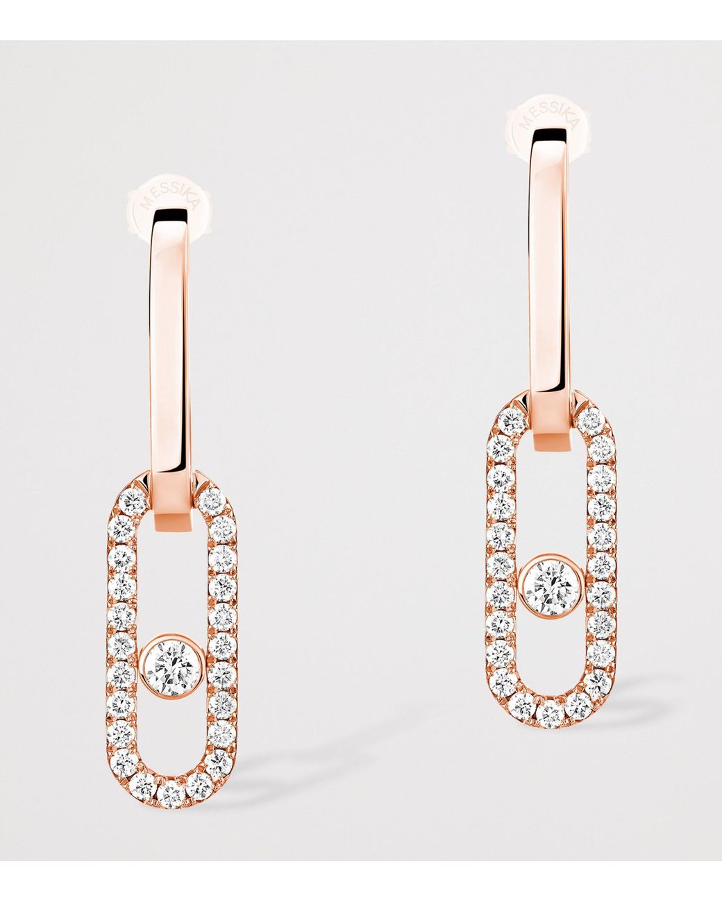 Messika White Move Link And Diamond Convertible Earrings