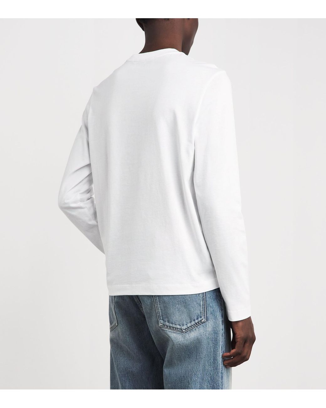 AMI White Cotton Long-Sleeve Ami De Coeur T-Shirt for men