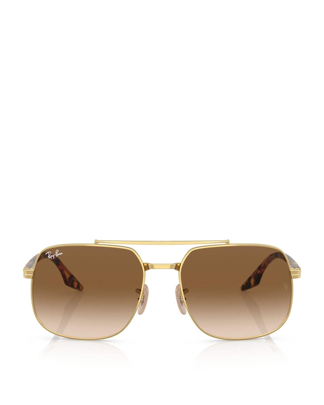 Ray-Ban Brown Rounded Pilot Sunglasses