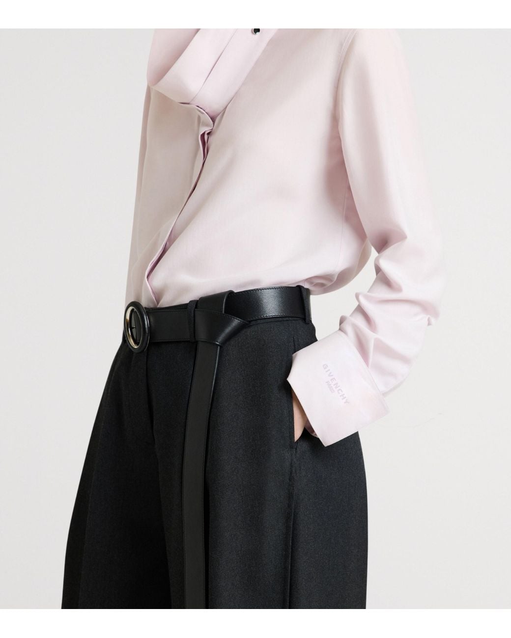 Givenchy Pink Silk Reverse-Collar Shirt
