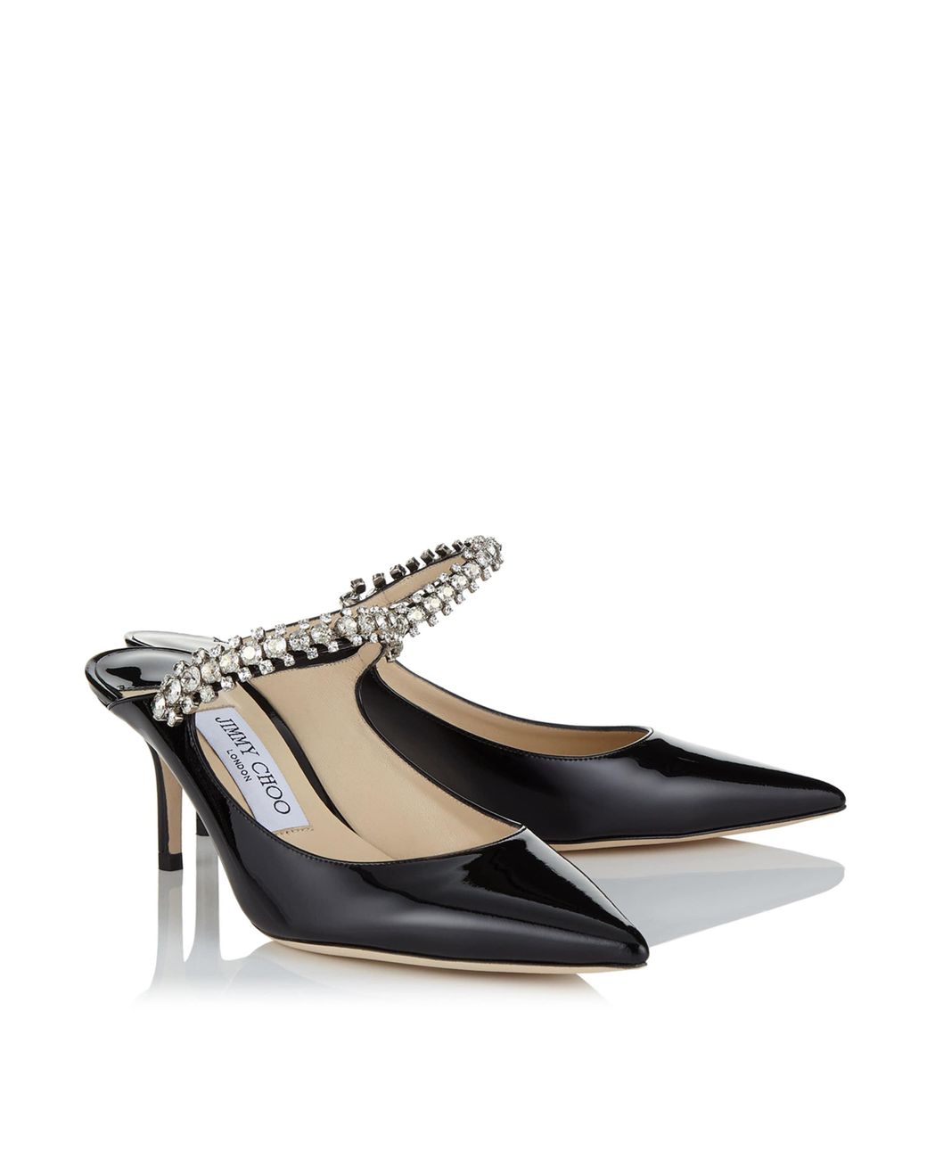 Jimmy Choo Black Bing 65 Leather Mules