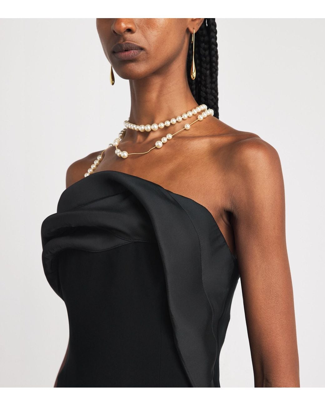 Gaurav Gupta Black Meridian Trumpet Gown