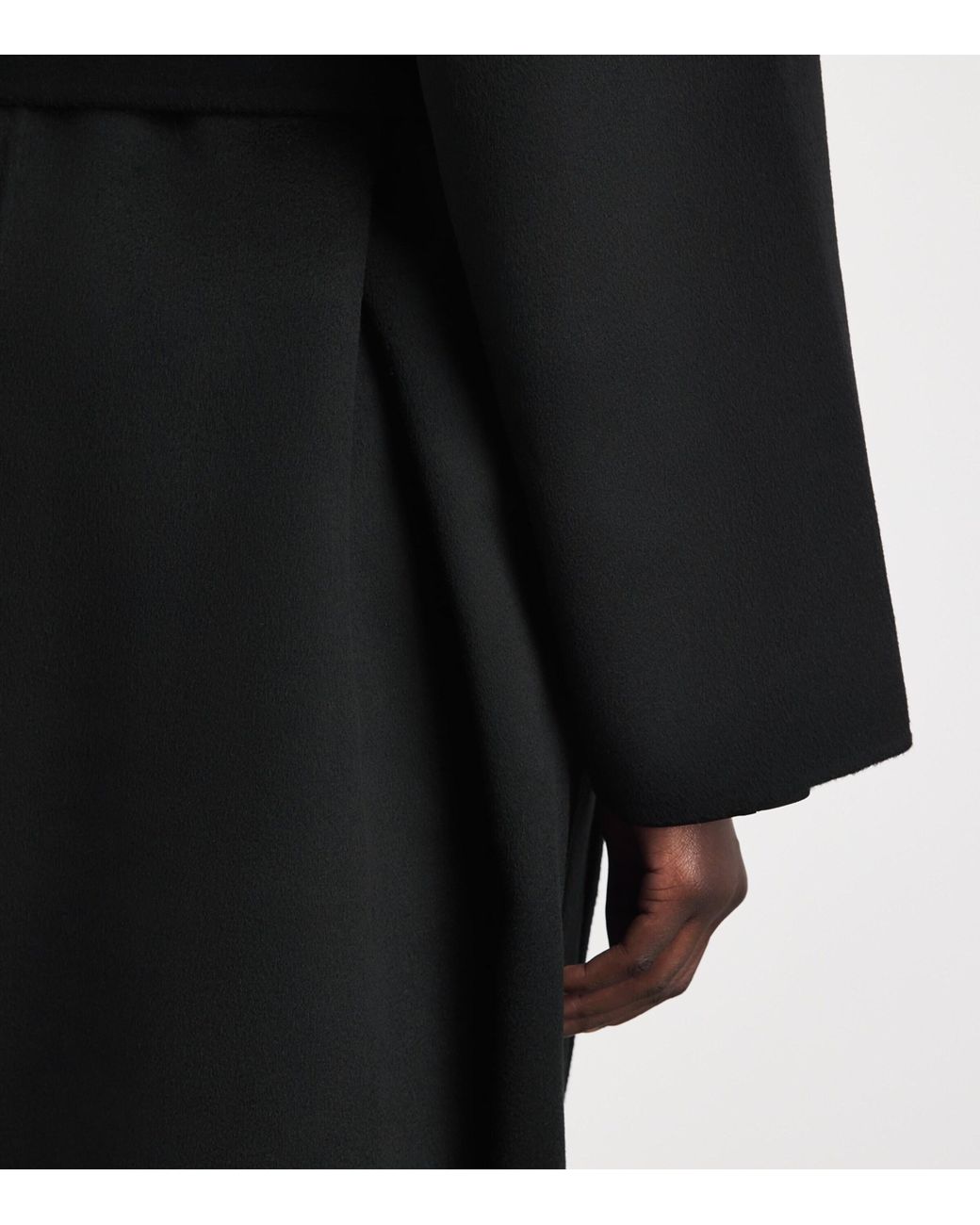Totême Black Wool Hooded Coat
