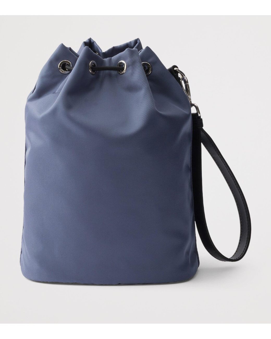 Prada Blue Re-Nylon And Saffiano Leather Pouch for men