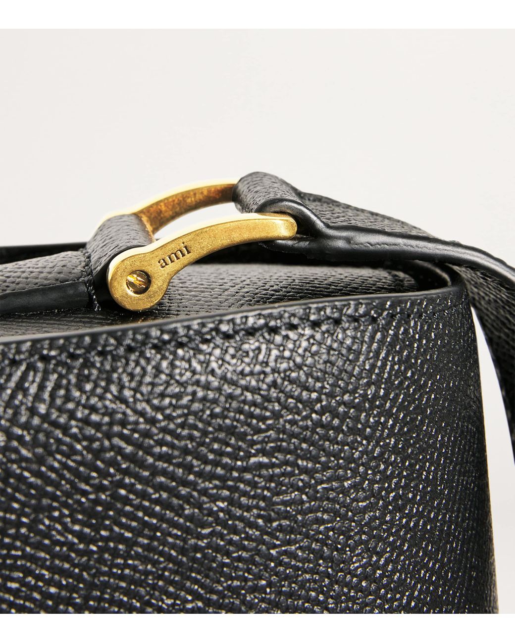 関税込 AMI PARIS LEATHER CROSSBODY BAG Ami Paris Leather Paris Paris Cross-Body Bag in Black for