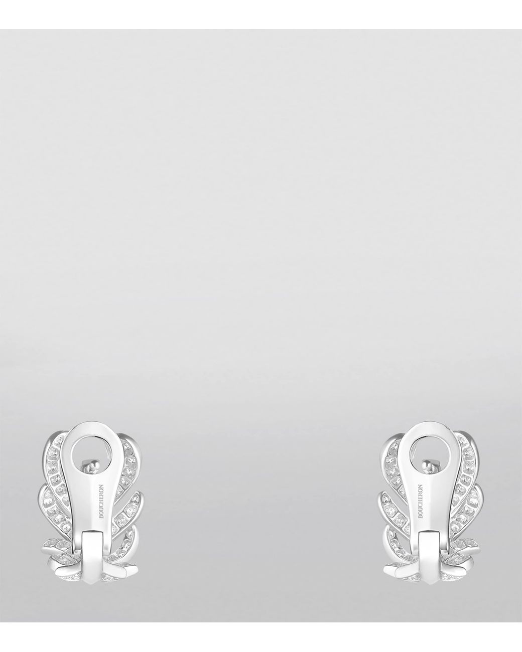 Boucheron White And Diamond Plume De Paon Clip-On Earrings