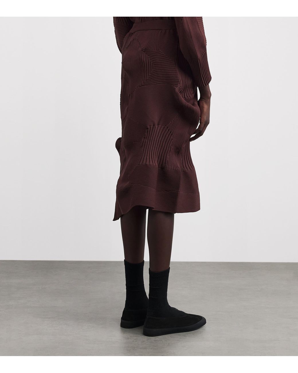 Issey Miyake Purple Kone Kone Knit Skirt