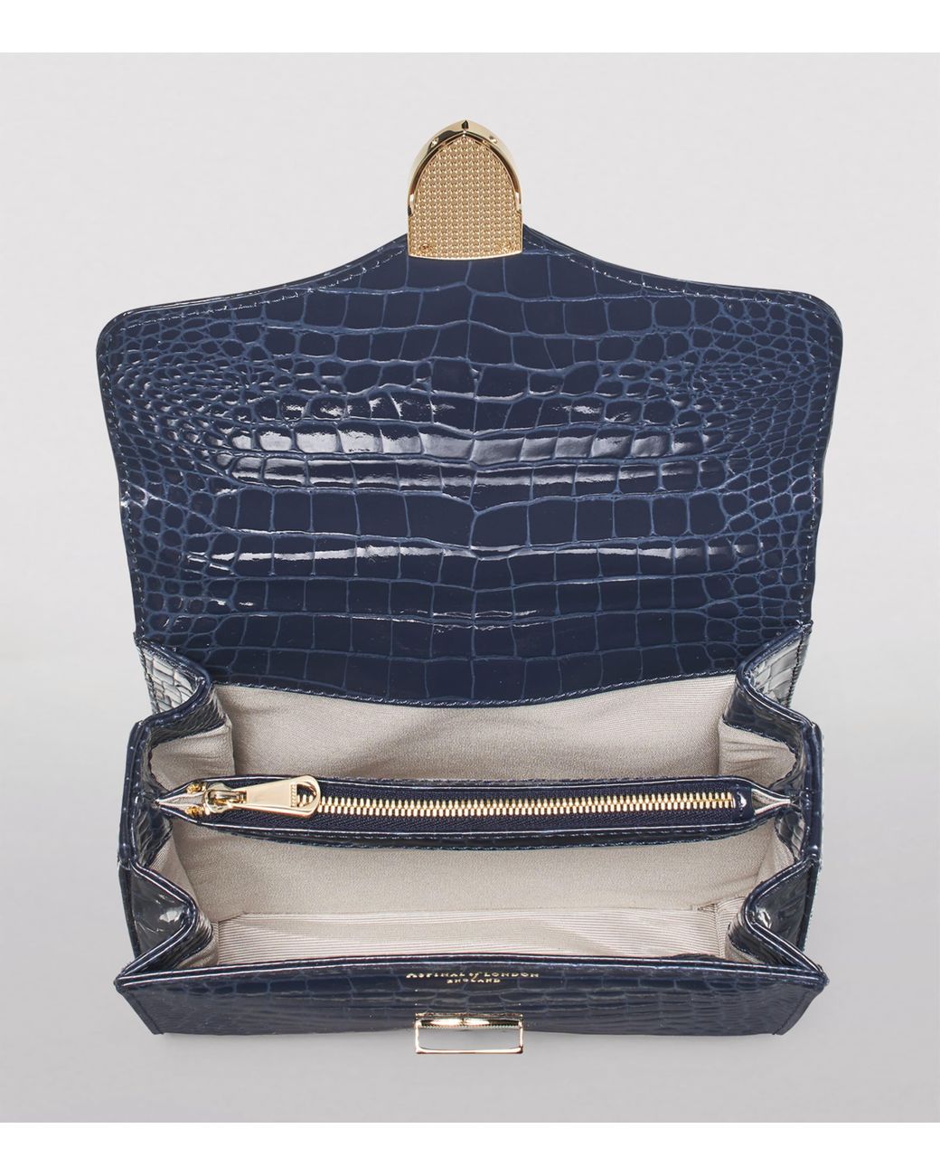 Aspinal Blue Mayfair Top-Handle Bag