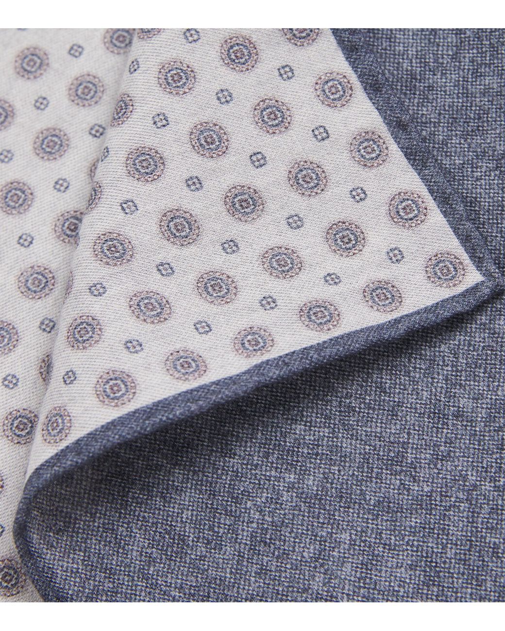 Eleventy Black Cotton-Wool Pocket Square for men