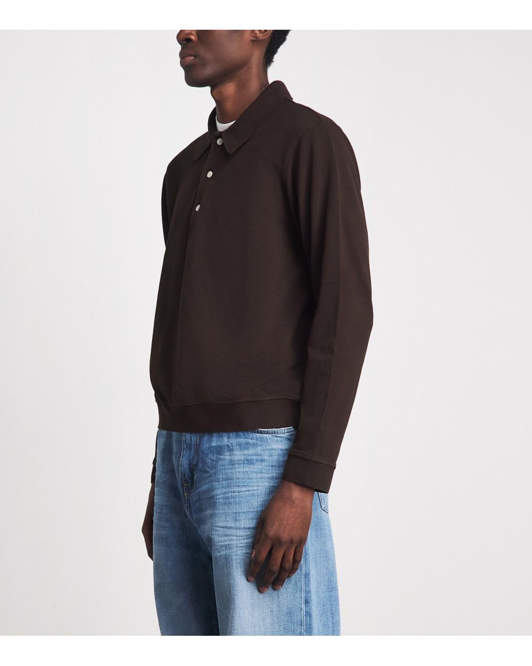 Citizens of Humanity Black Cotton-Blend Polo Shirt for men