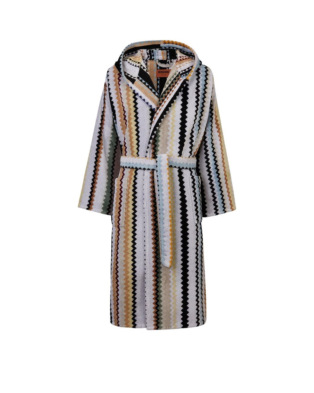 Missoni Multicolor Towelling Zigzag Curt Robe