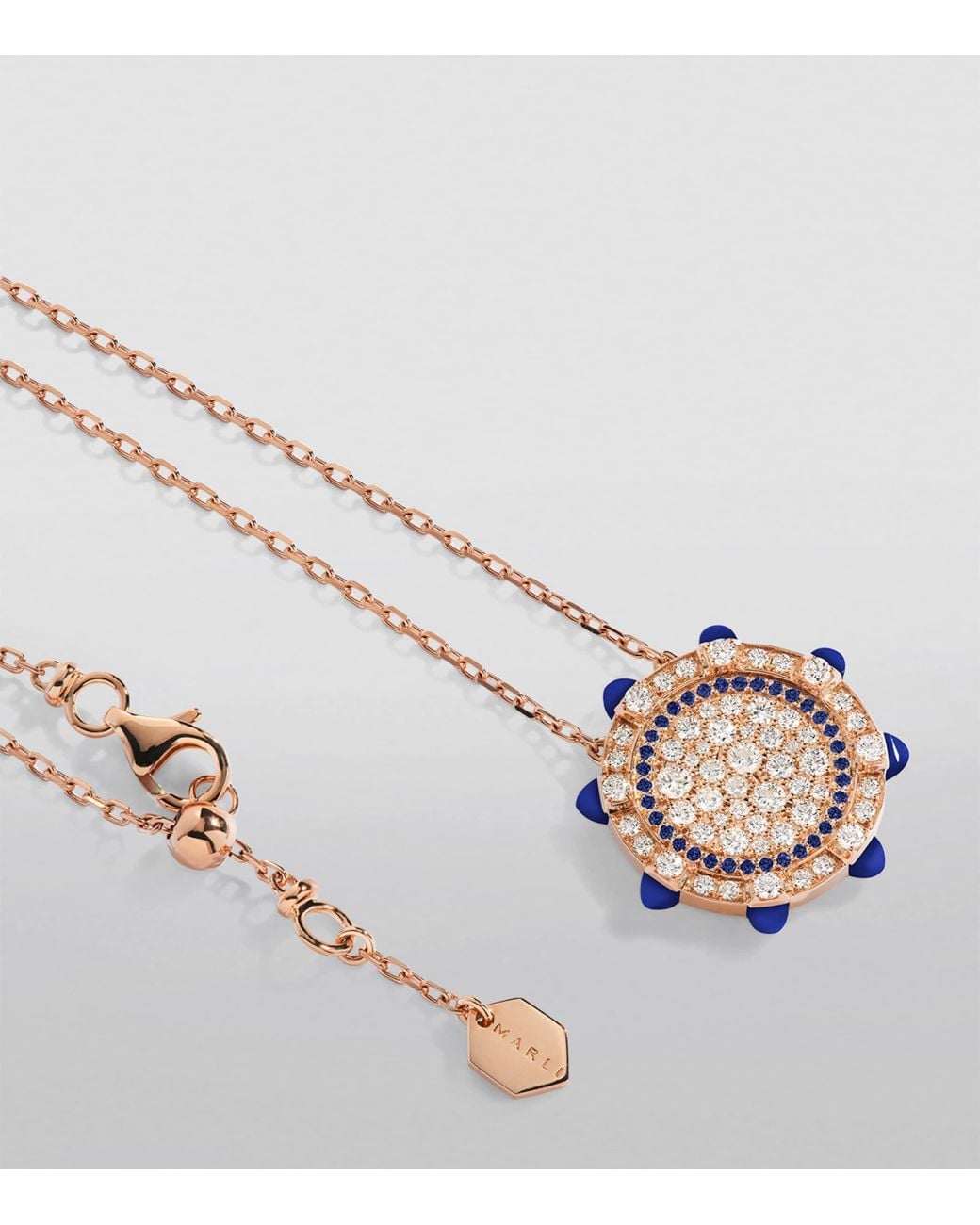 Marli New York White Diamond, Sapphire And Lapis Lazuli Tip-Top Necklace