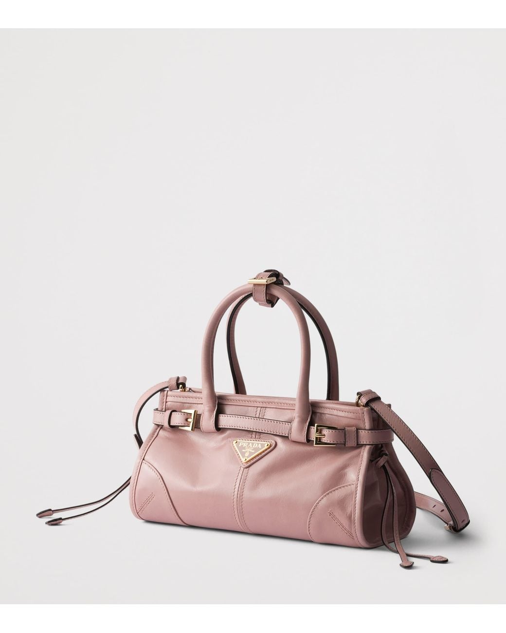 Prada Pink Mini Leather Bonnie Top-Handle Bag