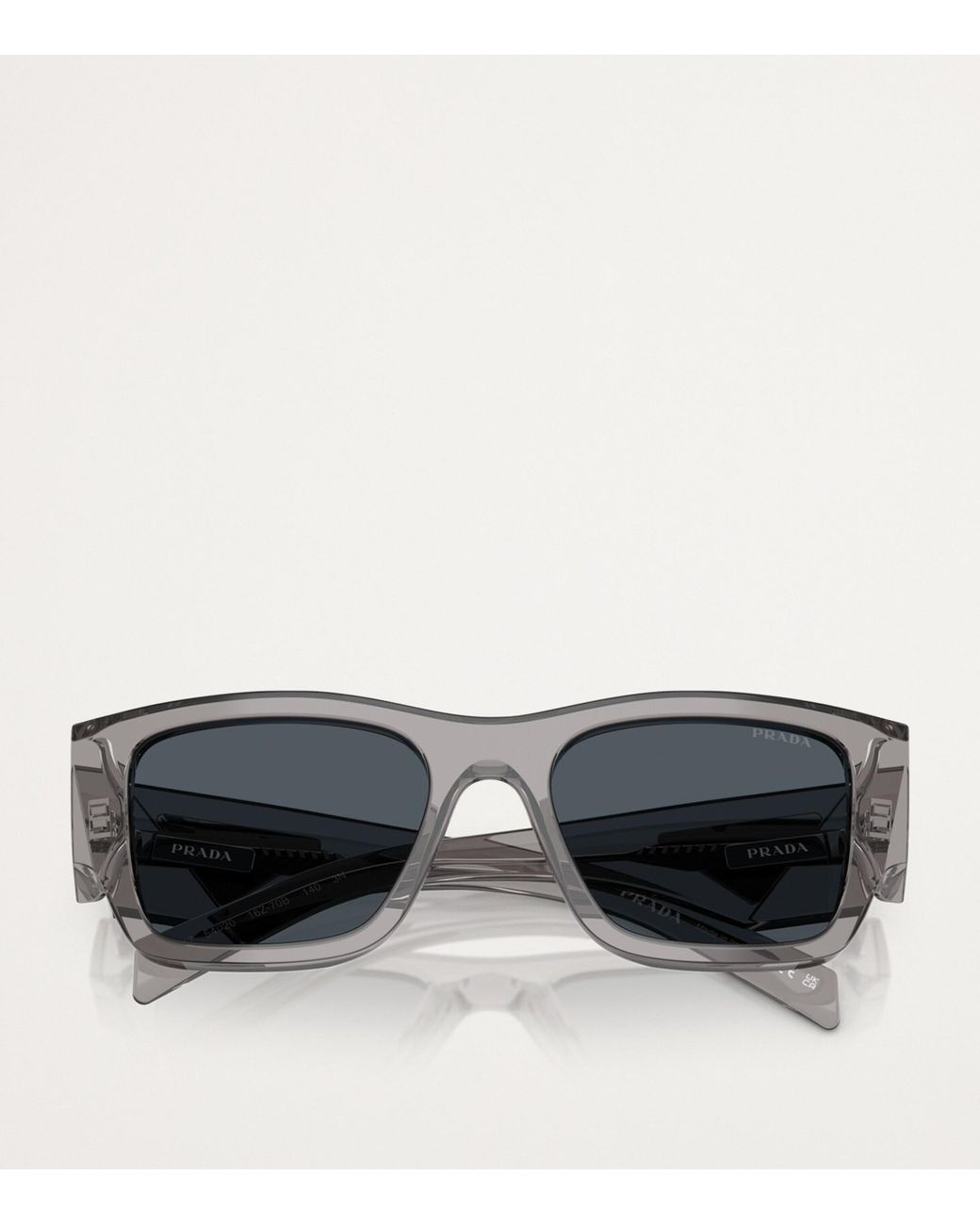 Prada Gray Metal Pr10Zs Sunglasses for men