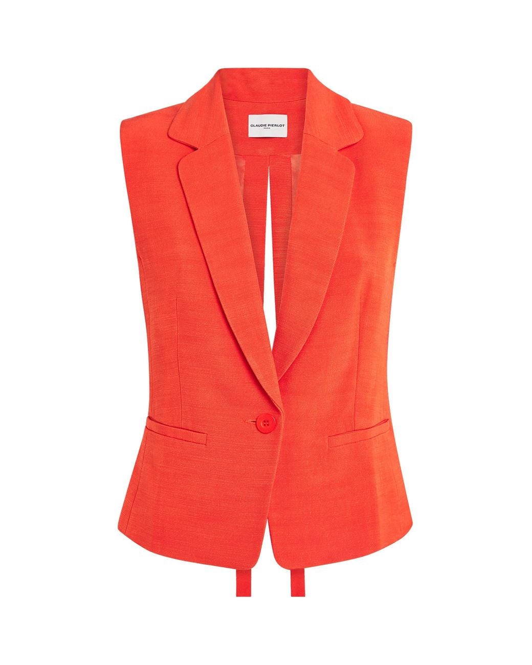 Claudie Pierlot Red Sleeveless Blazer