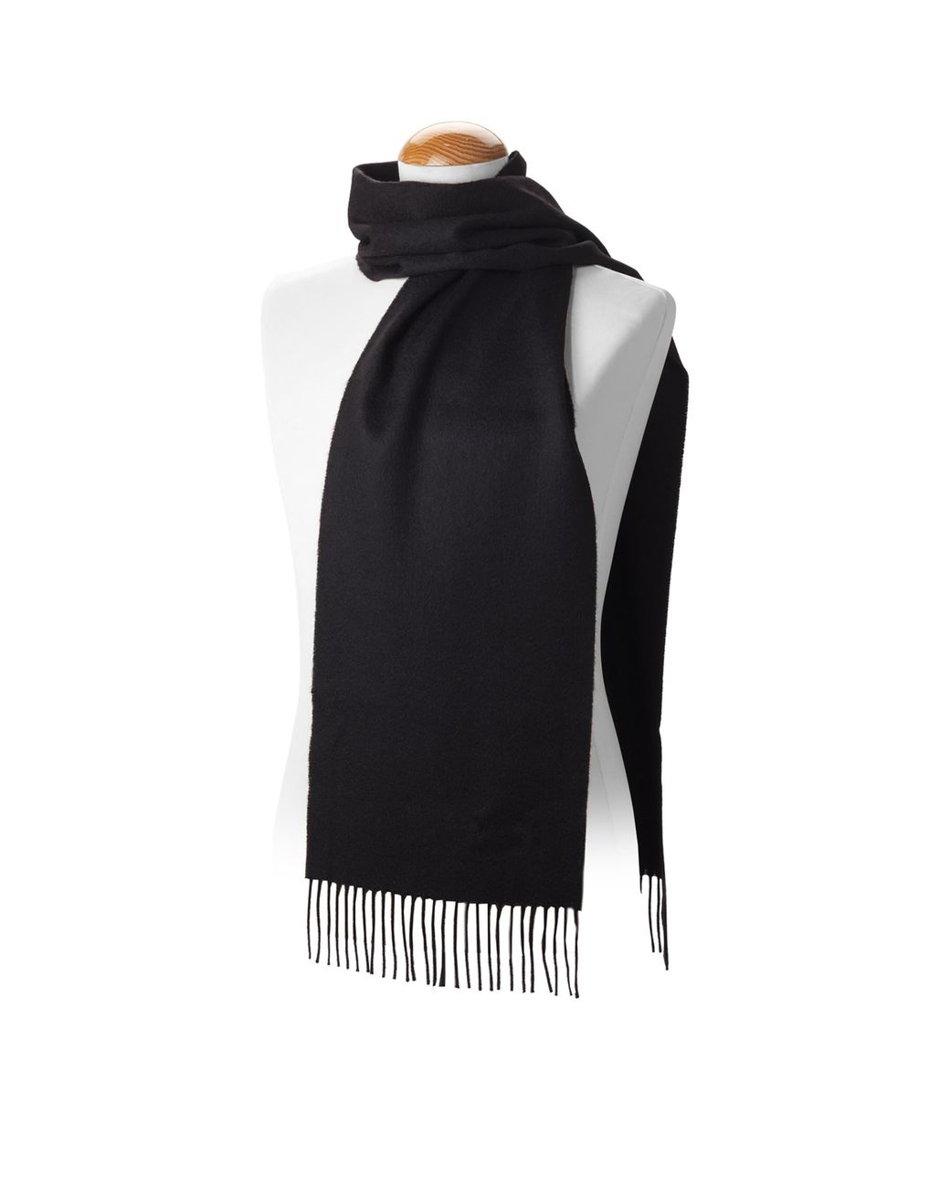 Aspinal Black Cashmere Scarf