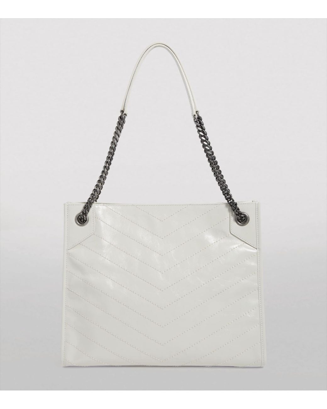 Saint Laurent White Medium Niki Shopping Bag