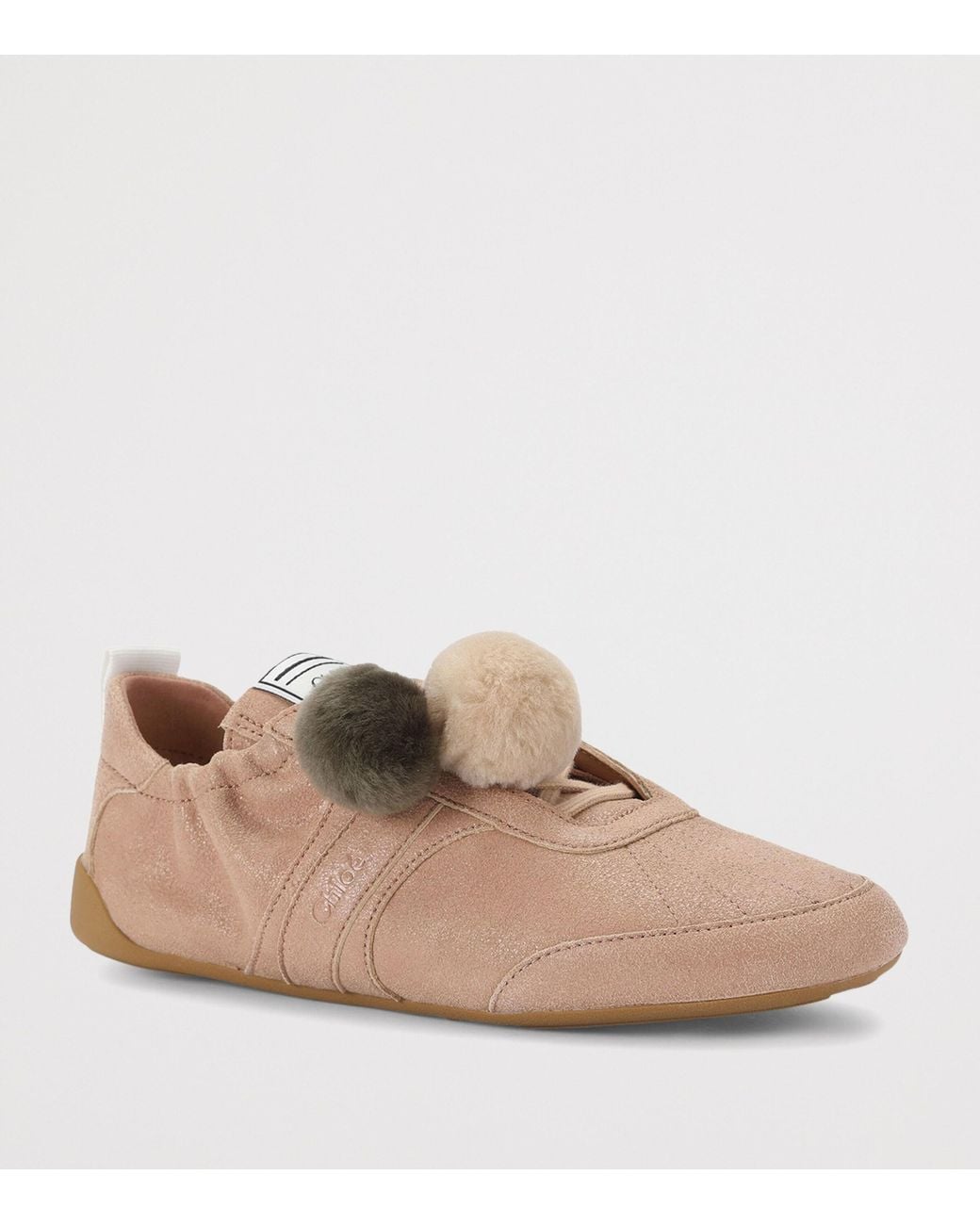 Chloé Pink Suede Kick Ballerina Sneakers