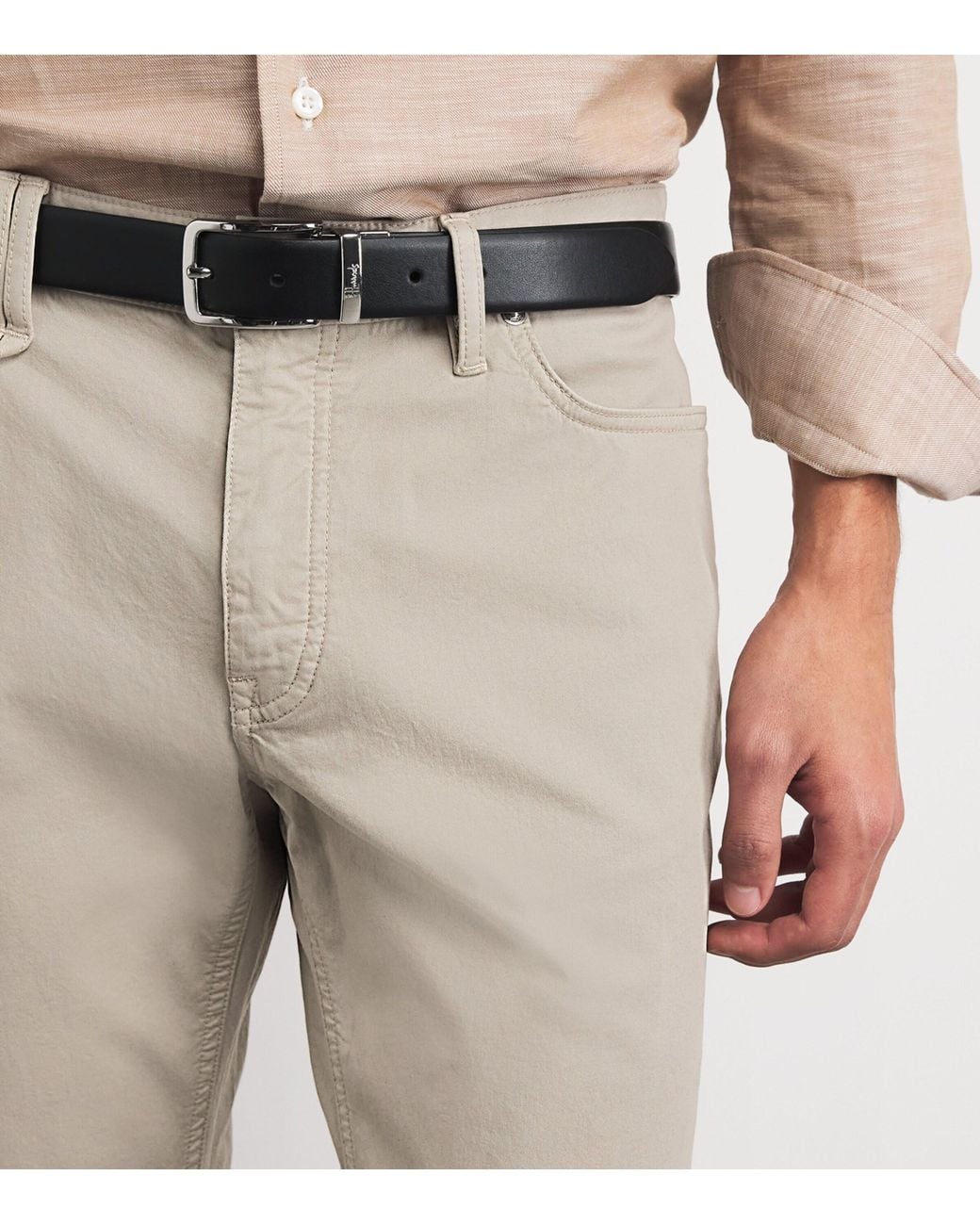 Brioni Natural Stretch-Cotton Chinos for men
