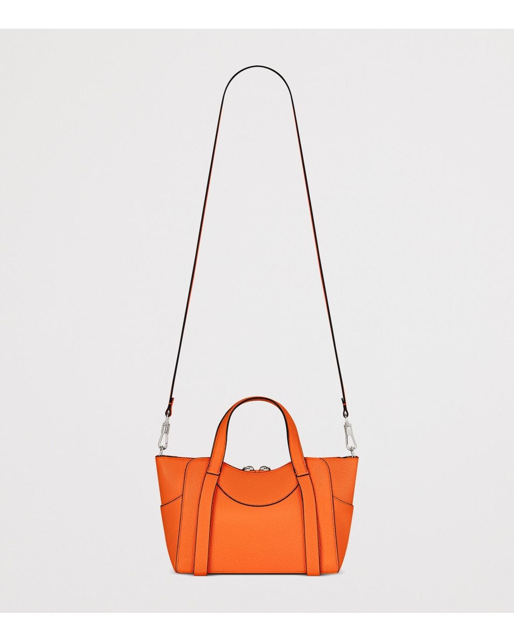 Givenchy Orange Small Leather Snatch Top-Handle Bag