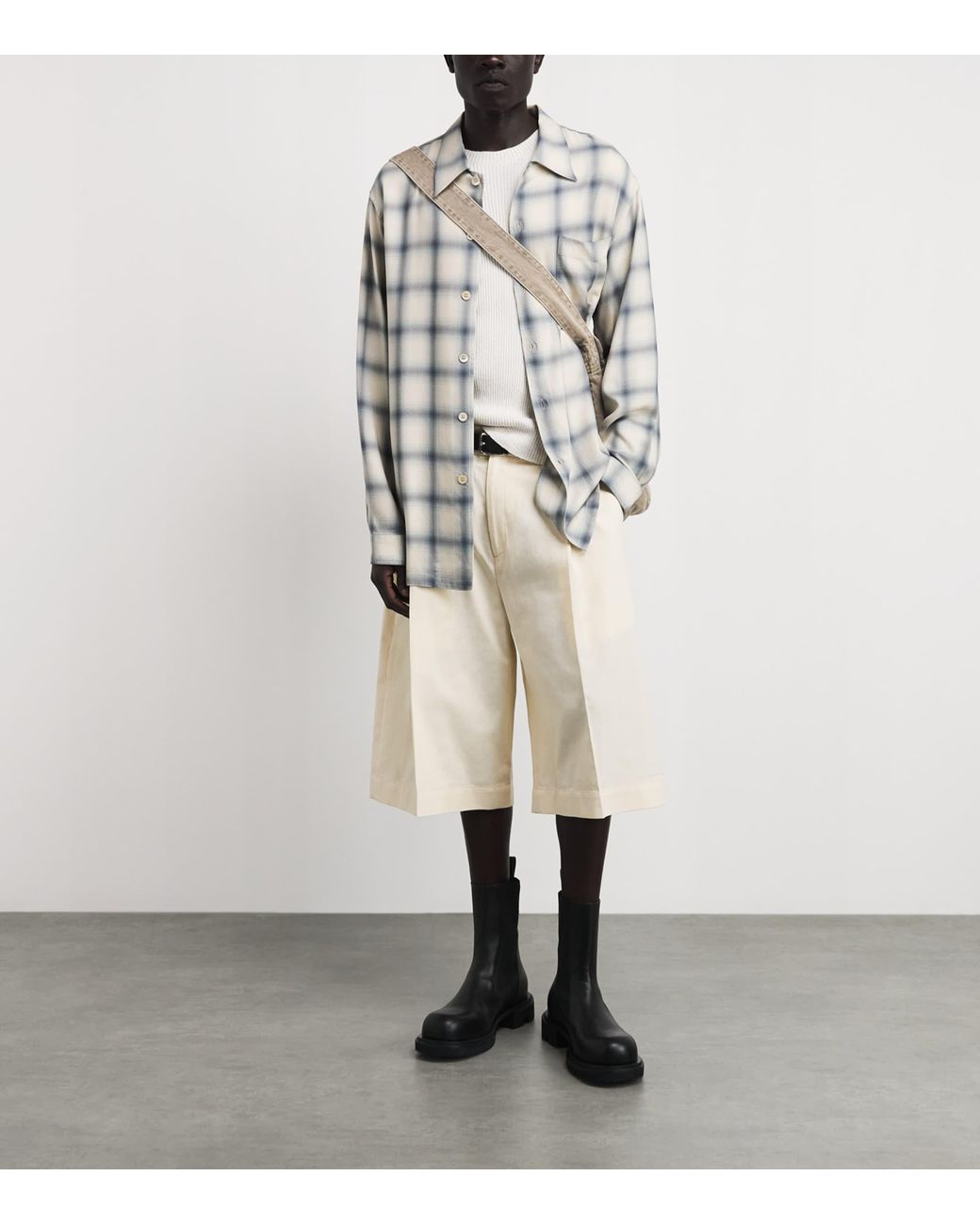 Our Legacy Gray Every Check Shirt for men