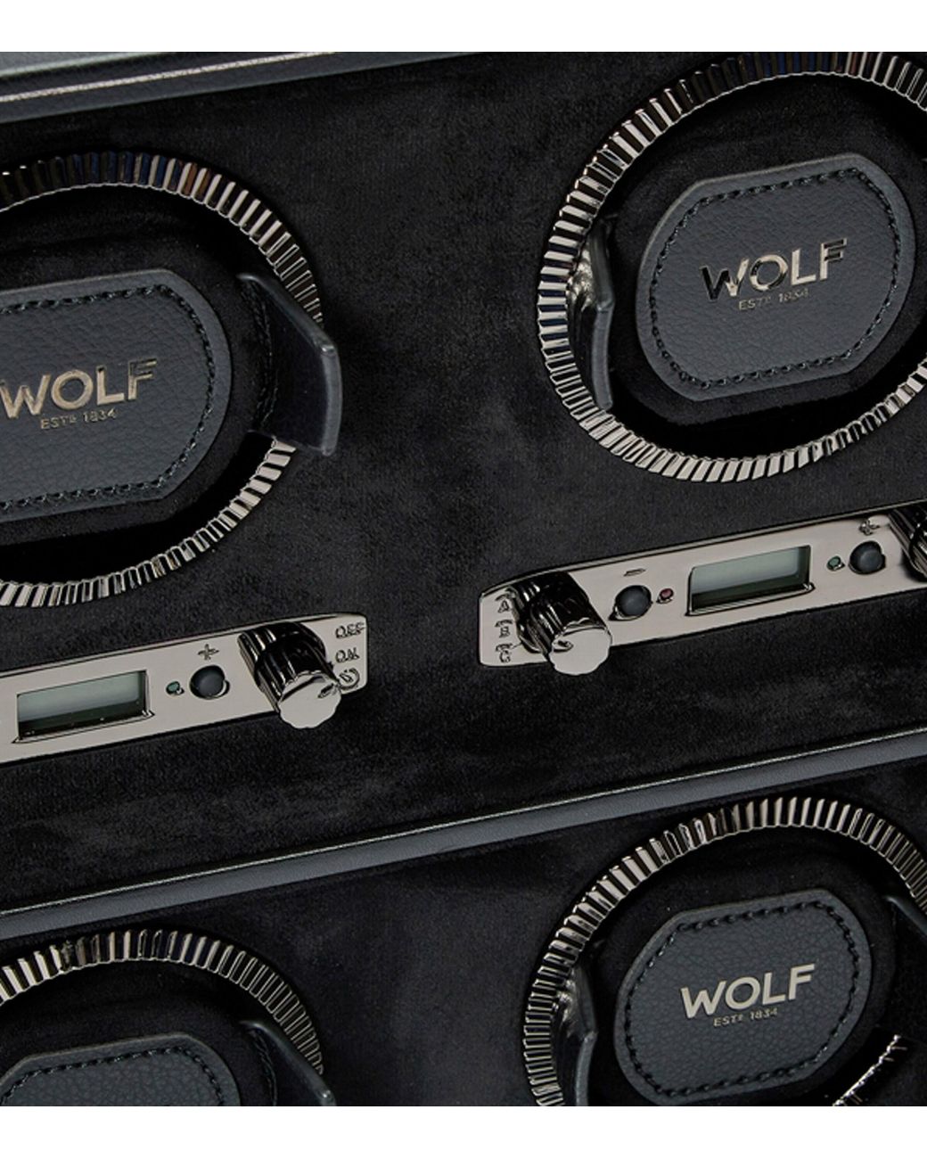 Wolf Black British Racing 6-Piece Watch Winder