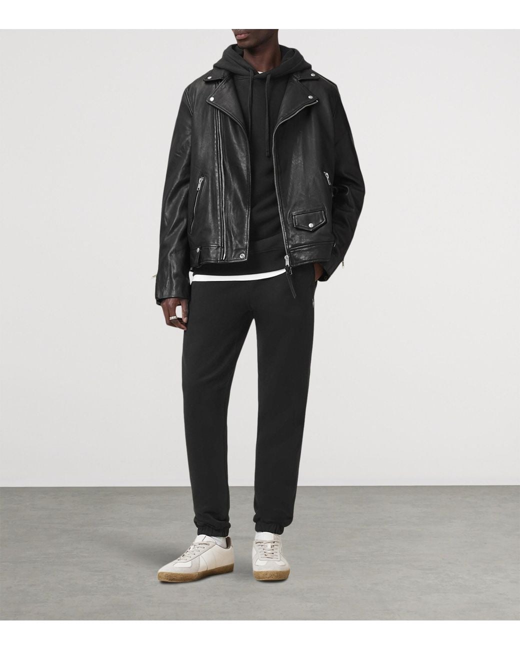 AllSaints Black Organic Cotton Raven Sweatpants for men