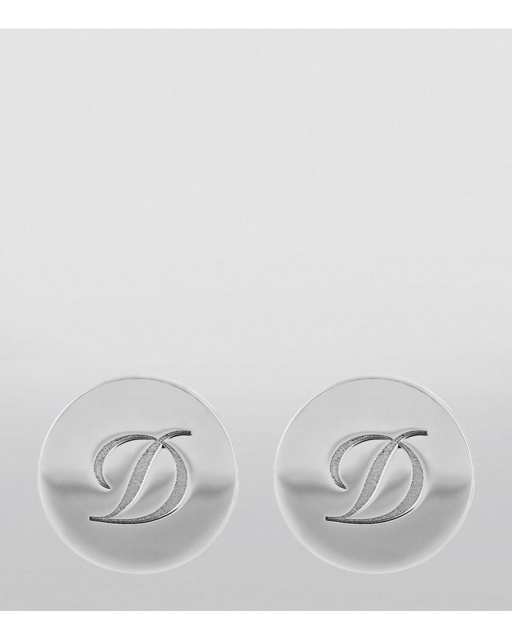 S T Dupont Metallic Iconic Monogram Cufflinks for men