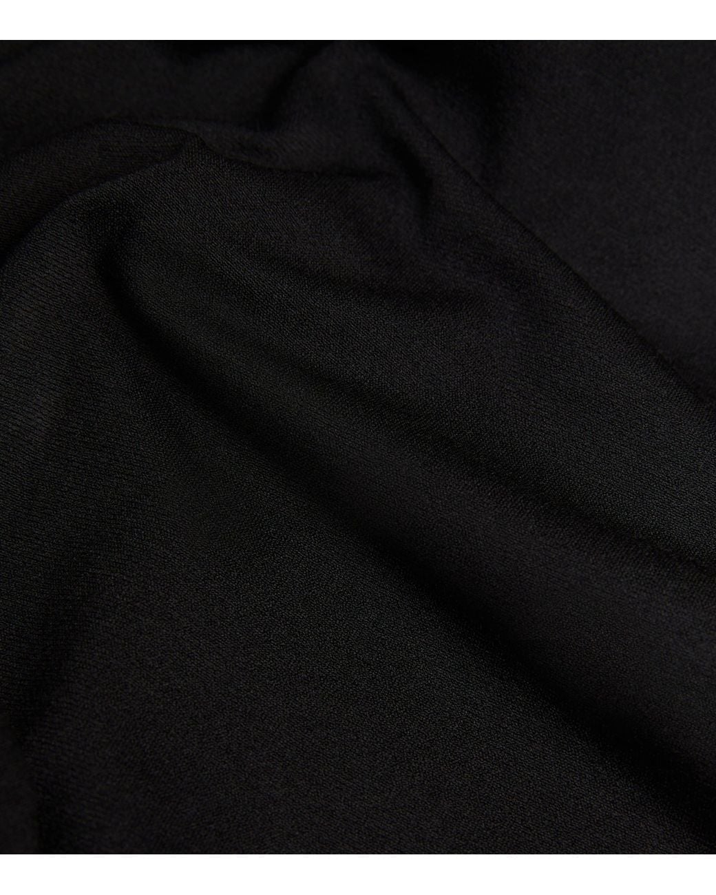 Falke Black Cropped-Sleeve V-Neck Bodysuit