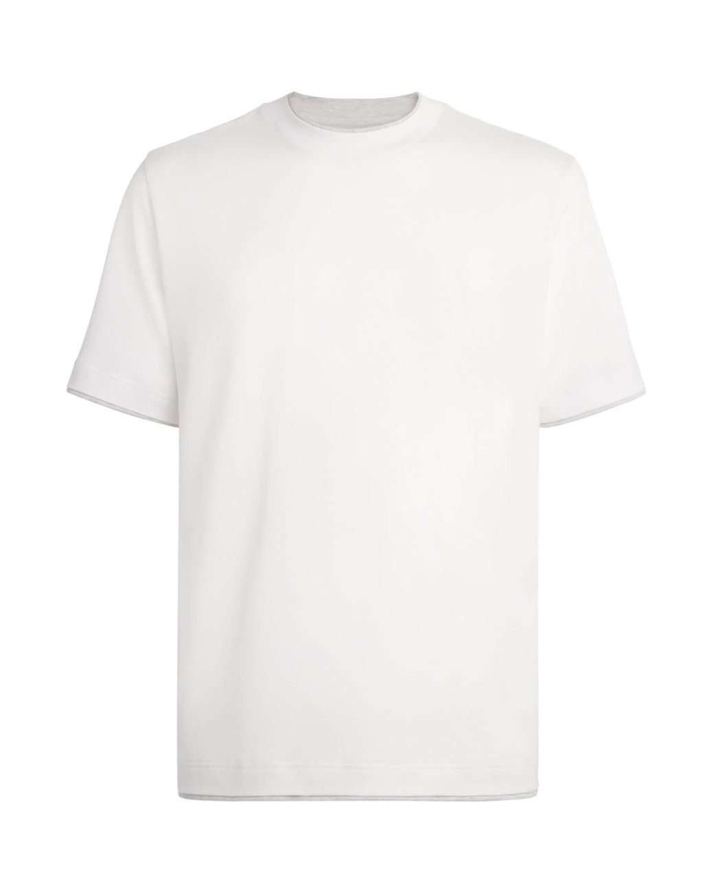 Eleventy White Giza Cotton Layered T-Shirt for men