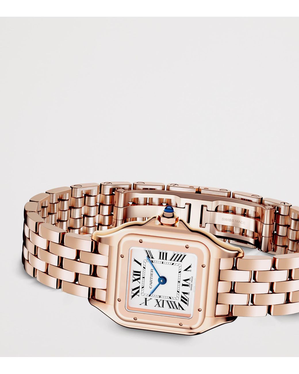 Cartier Metallic Small Rose And Diamond Panthère De Watch