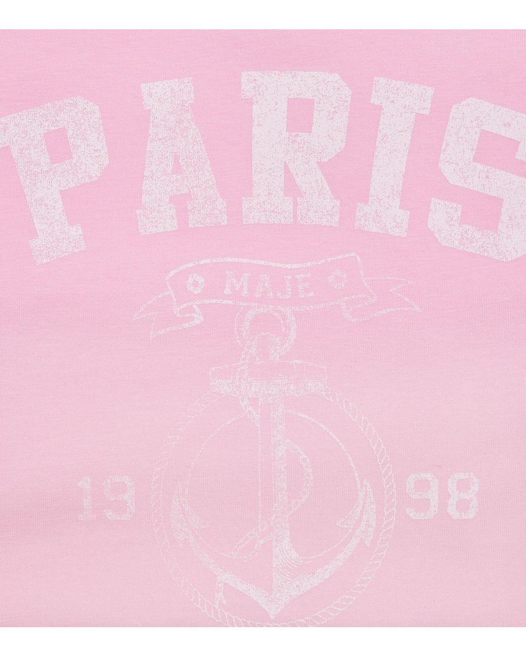 Maje Pink Cotton Paris T-Shirt
