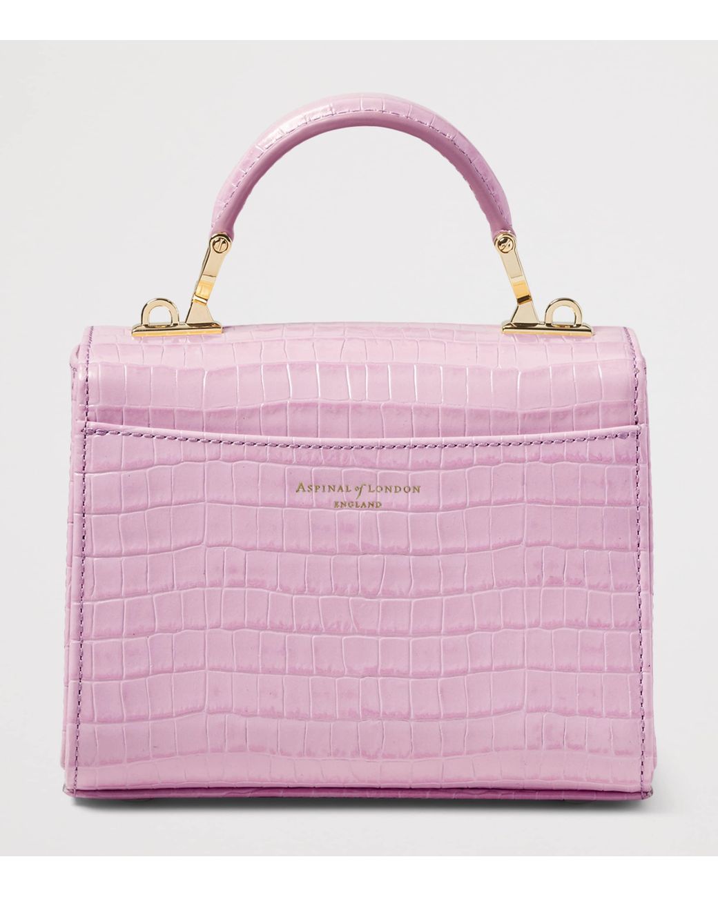 Aspinal Pink Mini Leather Mayfair Top-Handle Bag
