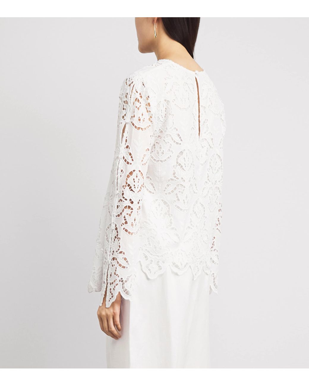 Toccin White Cotton Broderie Anglaise Halina Blouse