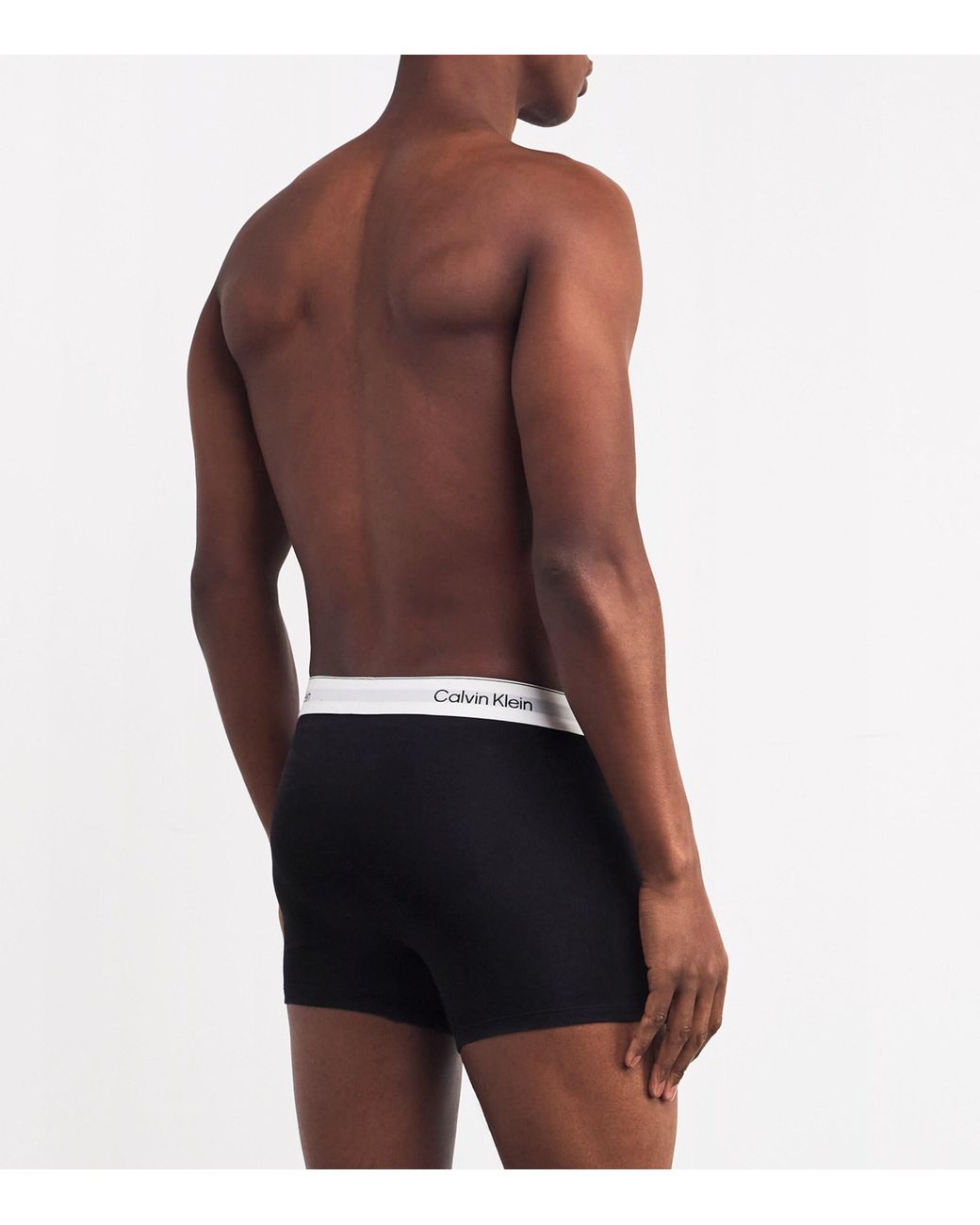Calvin Klein White Cotton Stretch Icon Trunks for men