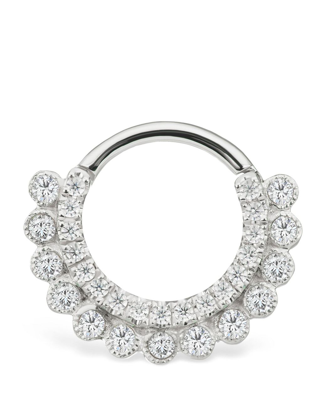 Maria Tash Metallic And Diamond Apsara Hoop Earring