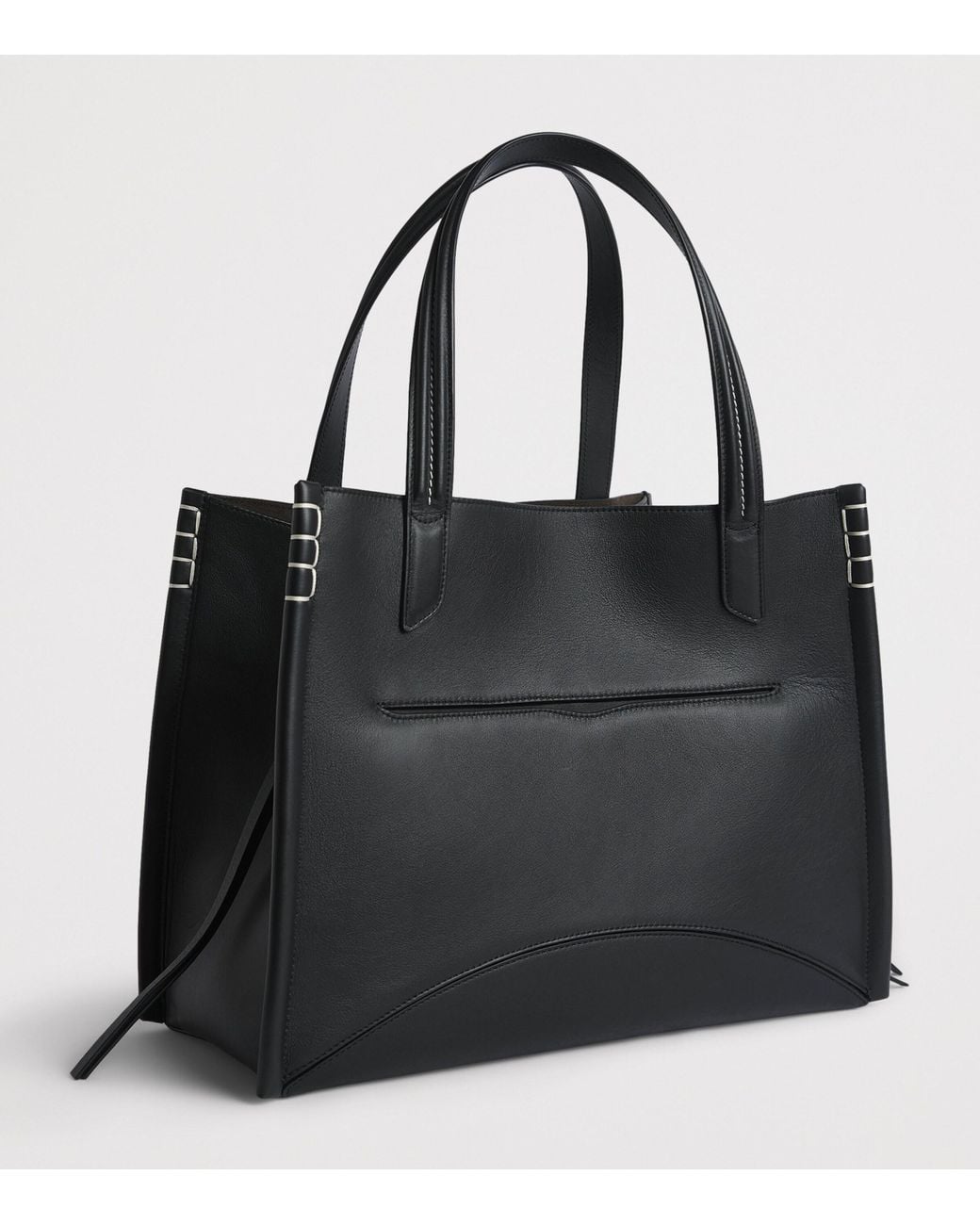 J.W. Anderson Black Leather Loafer Cabas Tote Bag for men