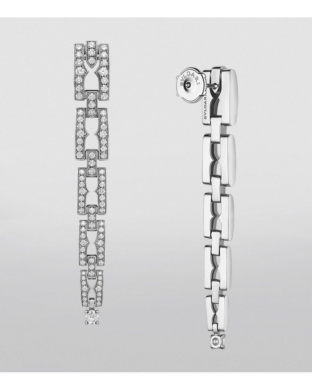 BVLGARI White And Diamond B.Zero1 Earrings