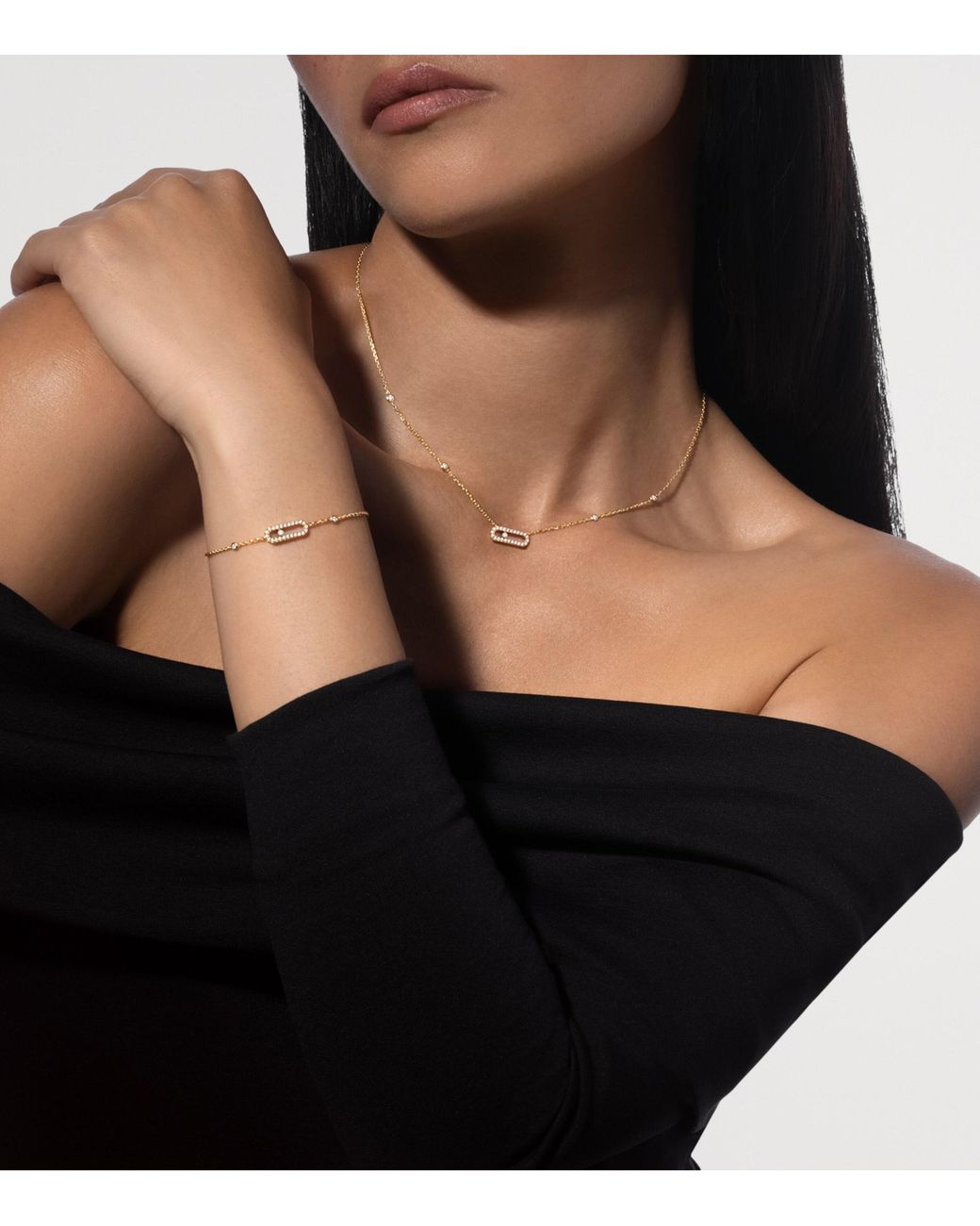 Messika Metallic Move Uno And Diamond Chain Bracelet
