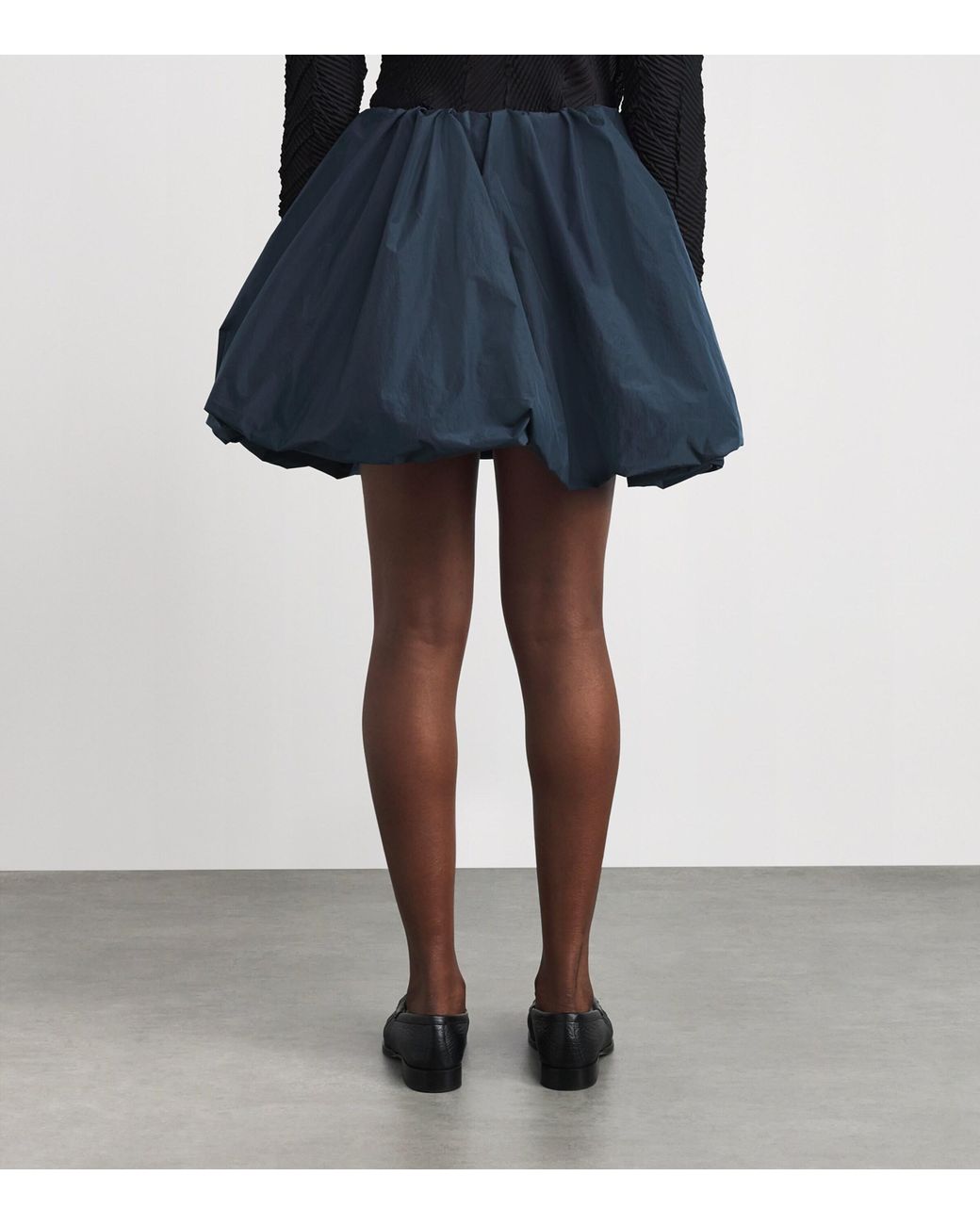 Issey Miyake Blue Correlation Balloon Mini Skirt