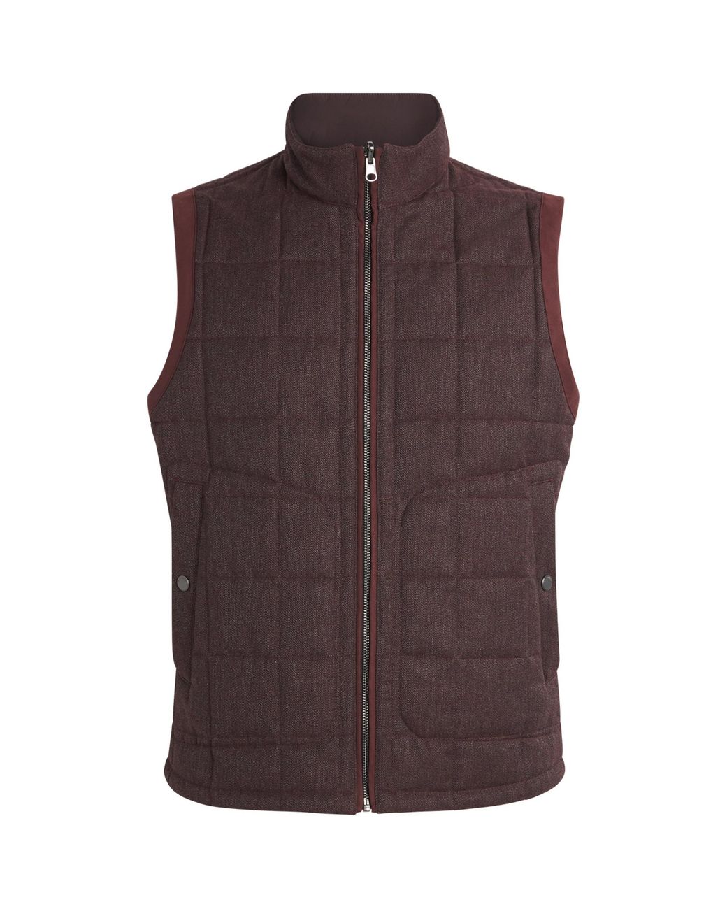 Pal Zileri Brown Reversible Padded Gilet for men