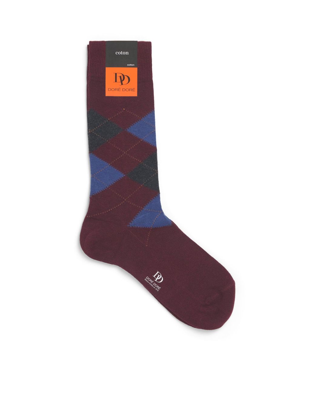 Doré Doré Purple Argyle Socks for men