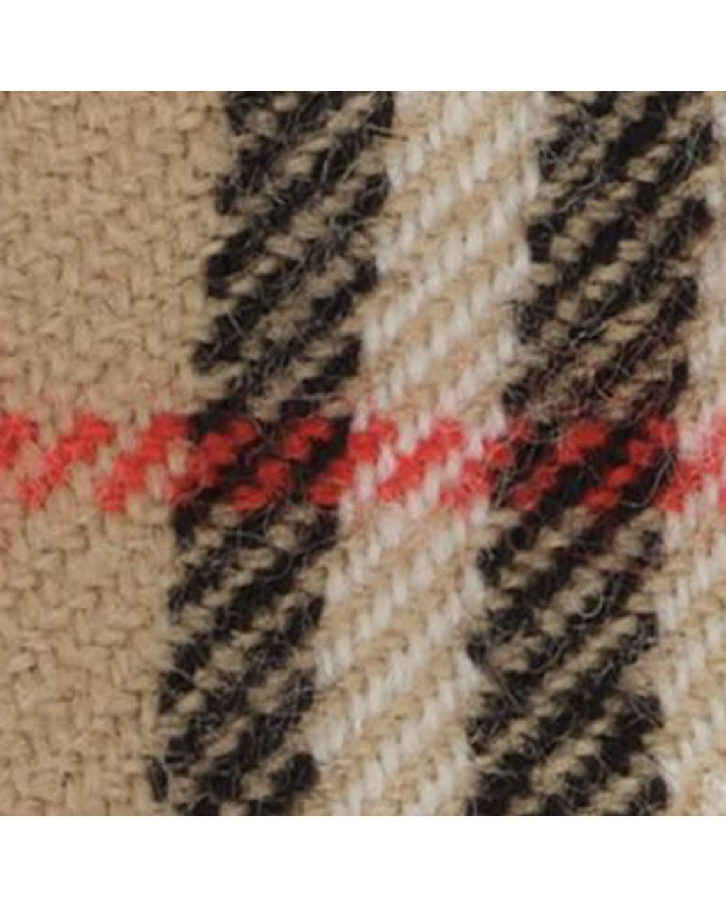 Burberry Brown Wool Reversible Check Bucket Hat for men