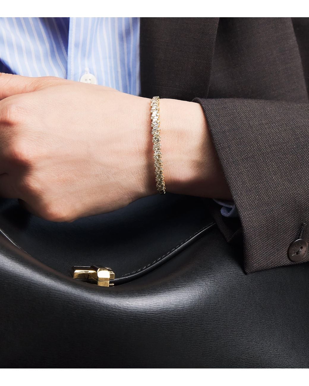 Suzanne Kalan Natural And Diamond Classic Shimmer Bangle