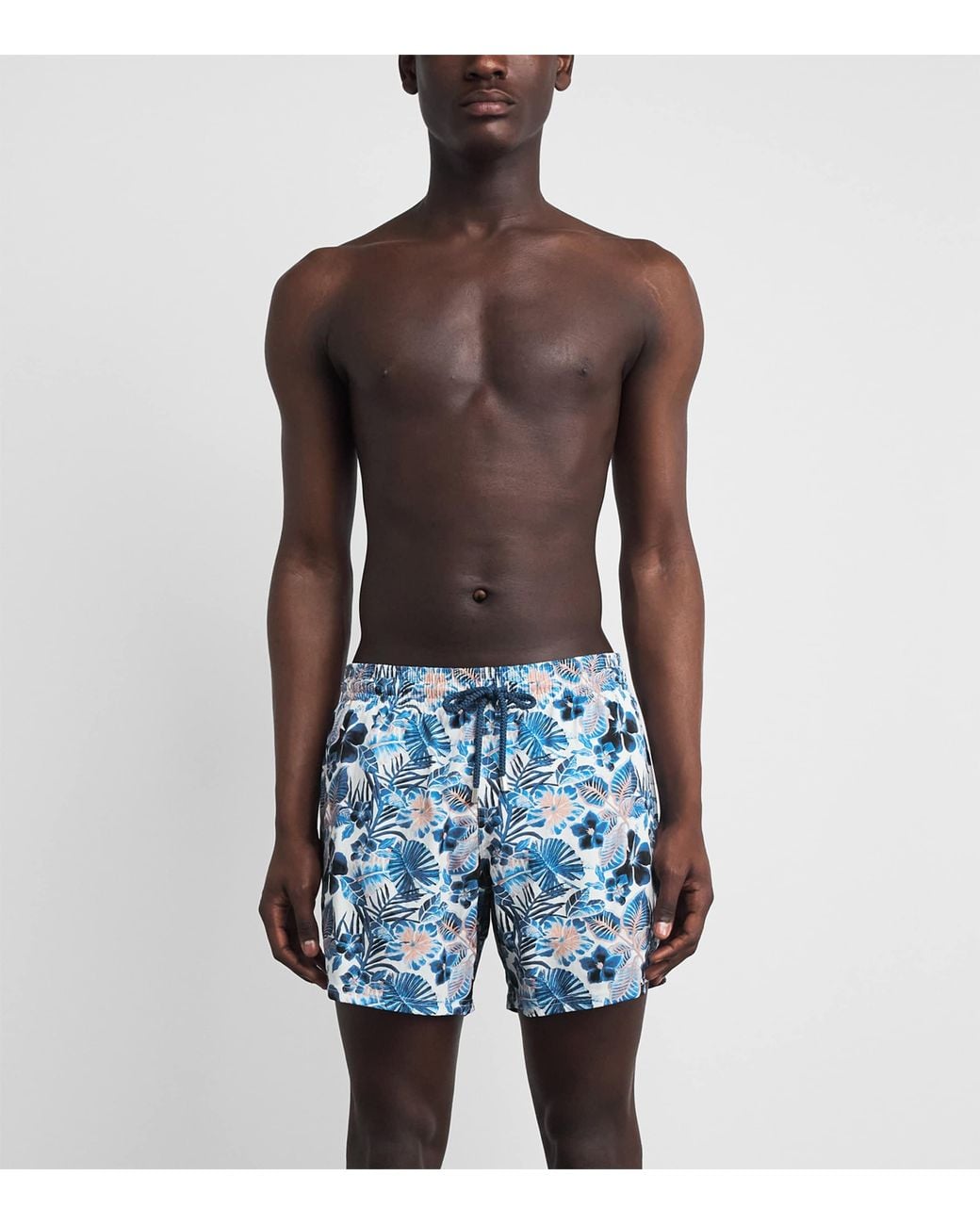 Vilebrequin Blue Stretch Island Flowers Swim Shorts for men