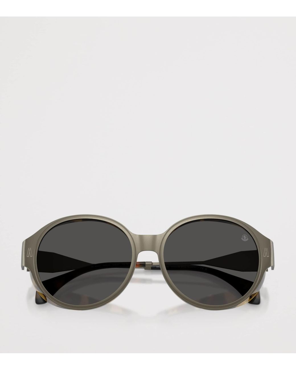 Moncler Gray Titanium Auros Round Sunglasses