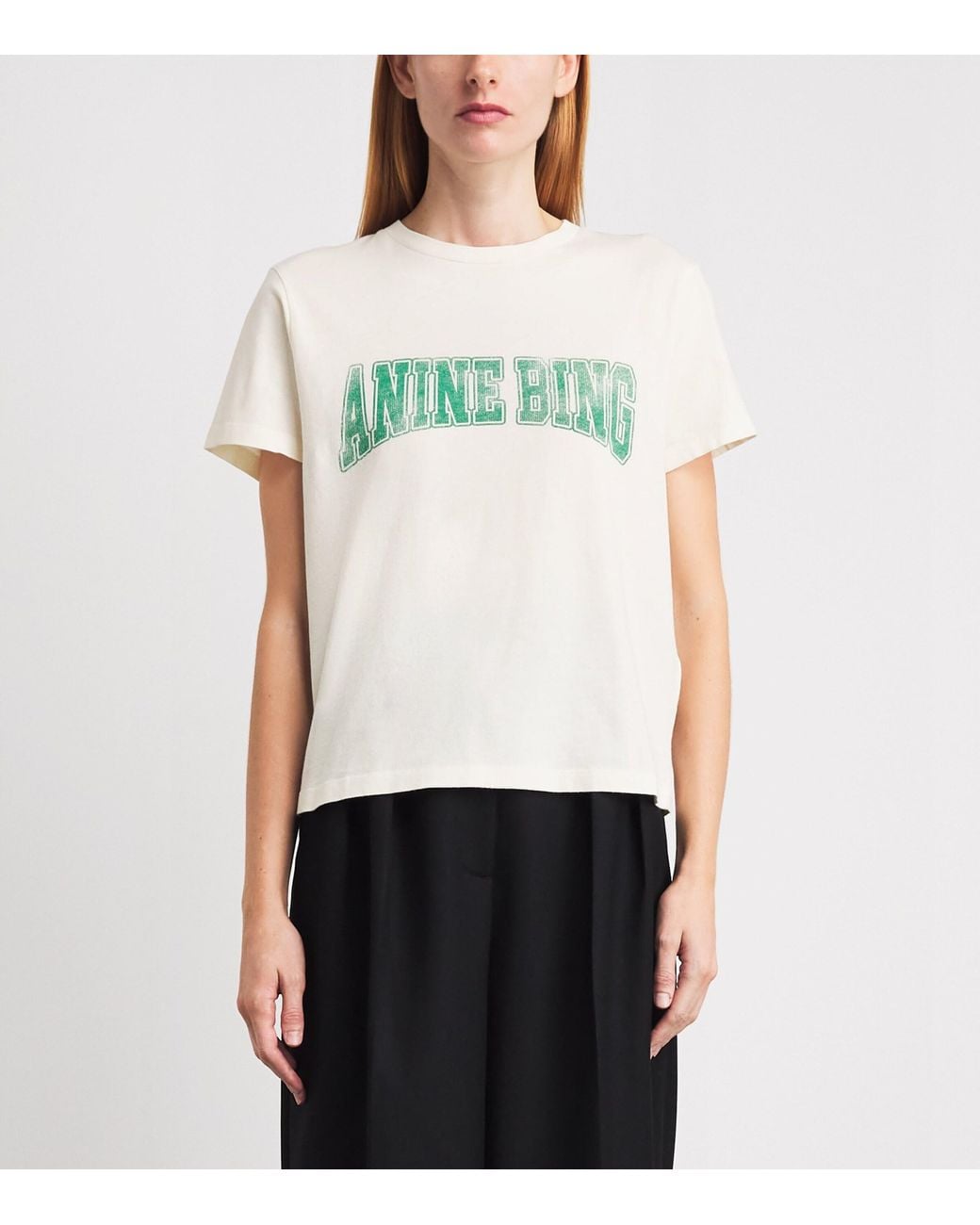 Anine Bing Green Cotton Shelley T-Shirt