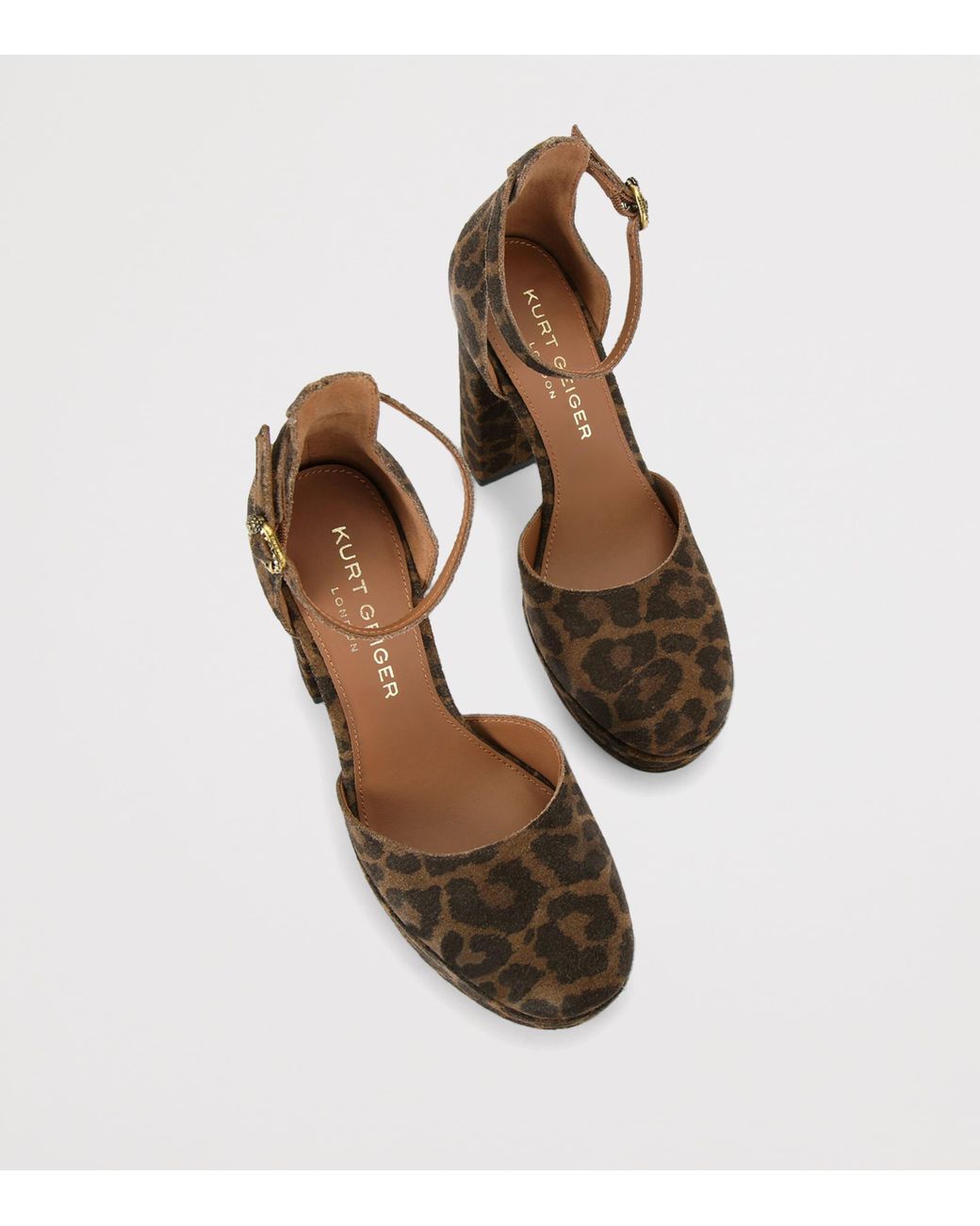 Kurt Geiger Brown Suede Shoreditch Platform Heels